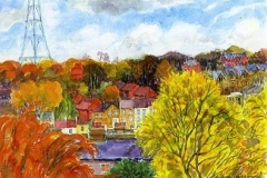 Crystal Palace skyline (watercolour)