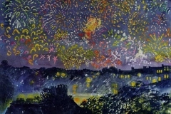 Crystal Palace Fireworks (watercolour)