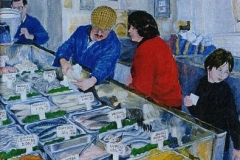 A Nice Piece of Haddock, Luv? Crystal Palace fishmongers (acrylic)